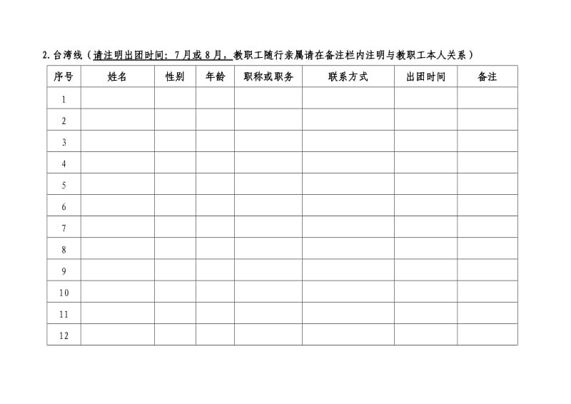 （参考）陕西师范大学教职工暑期休养休息报名表.doc_第2页