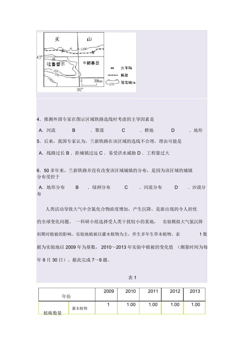 2014年高考地理试题及答案(新课标I卷).docx_第2页