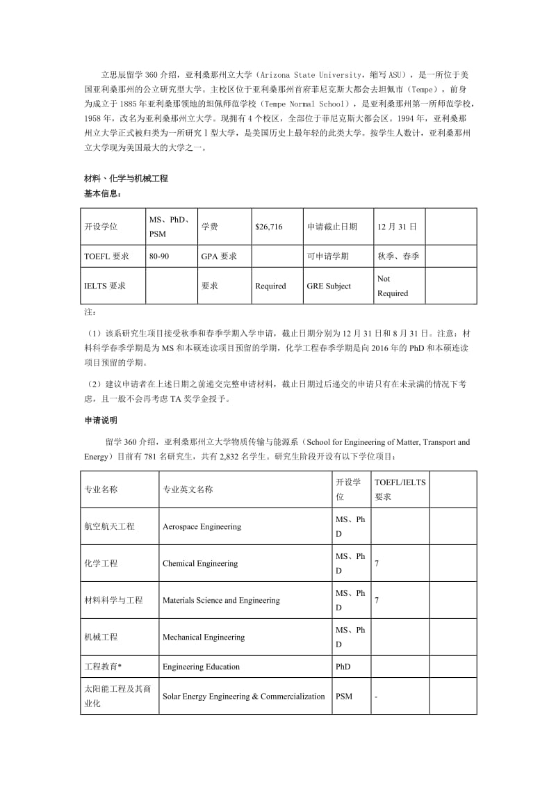 2020年美国亚利桑那州立大学之材料化学与机械工程系介绍.doc_第1页