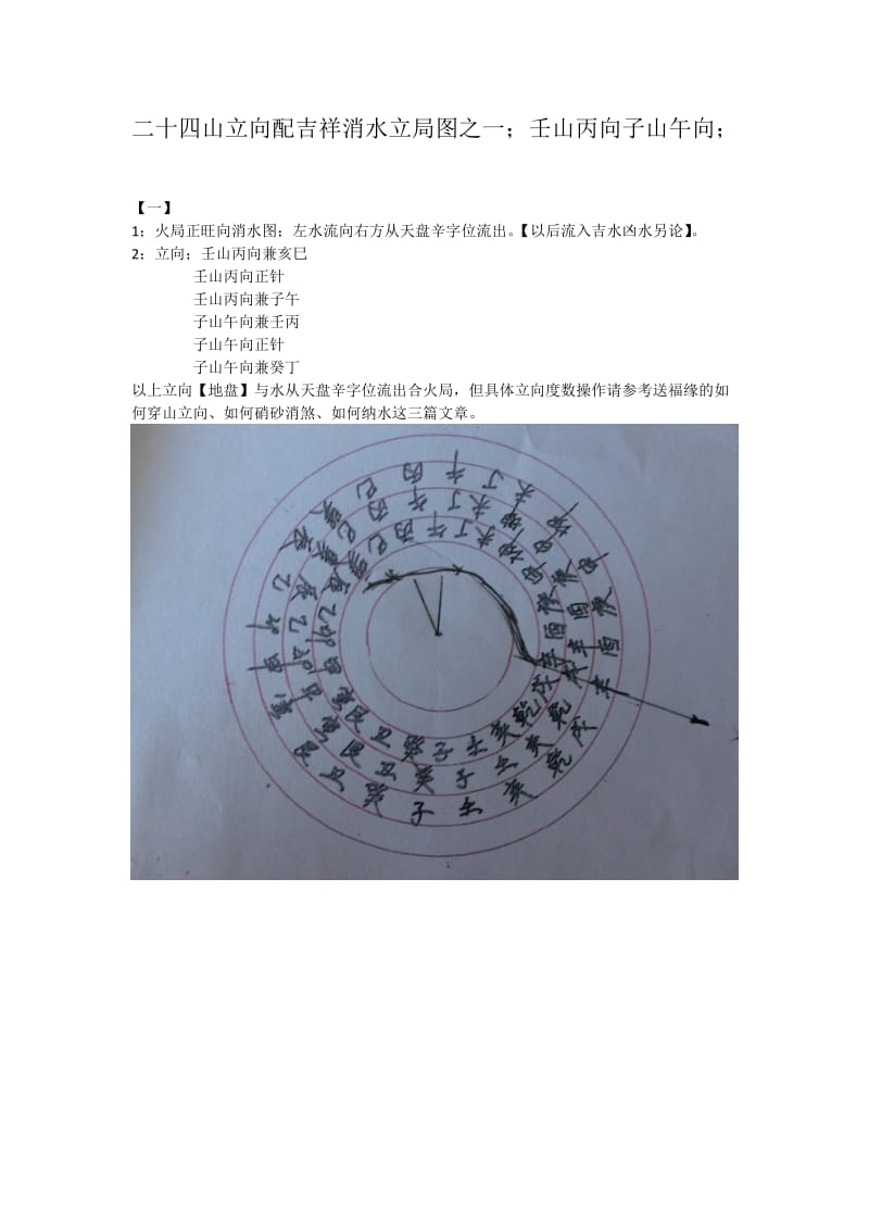 二十四山立向配吉祥消水立局图之一;壬山丙向子山午向;.doc_第1页