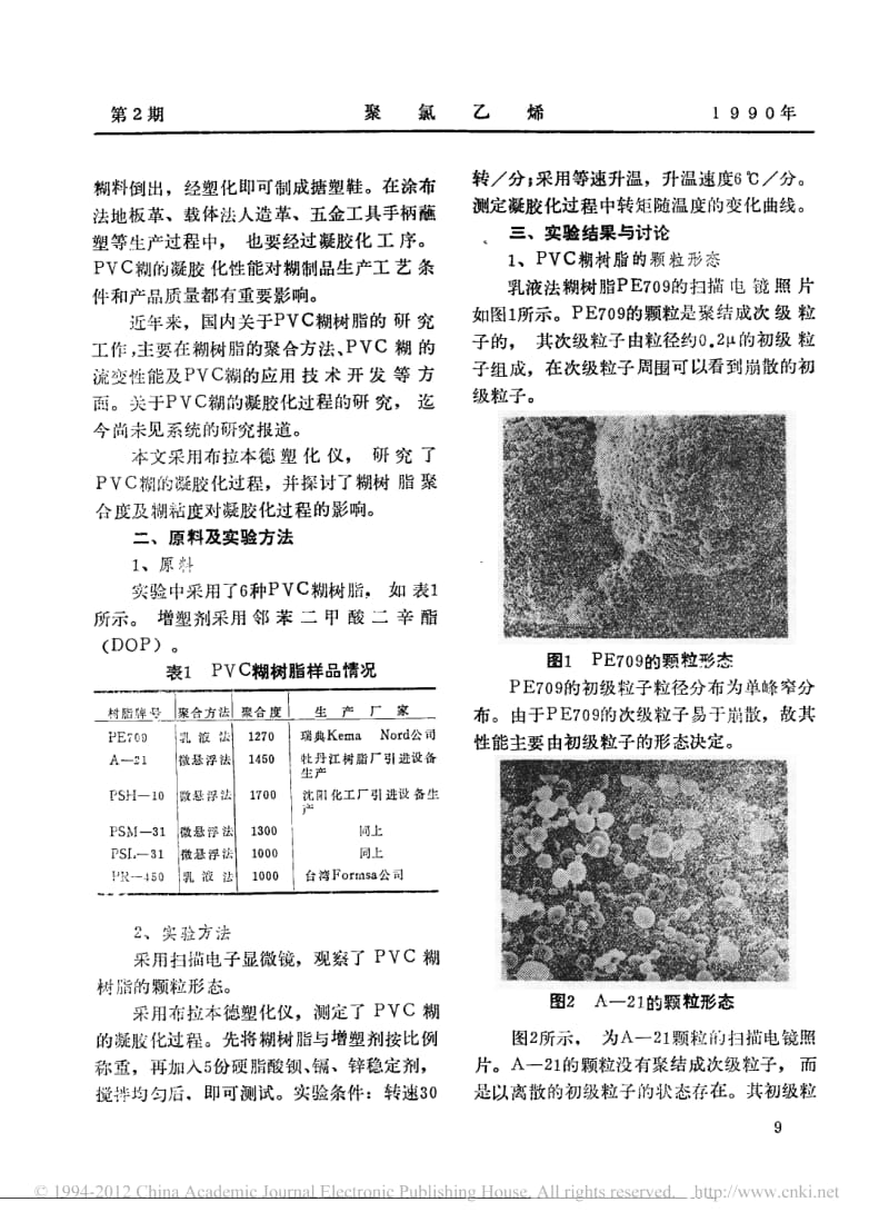 PVC糊树脂聚合度及糊粘度对凝胶化性能的影响.pdf_第2页