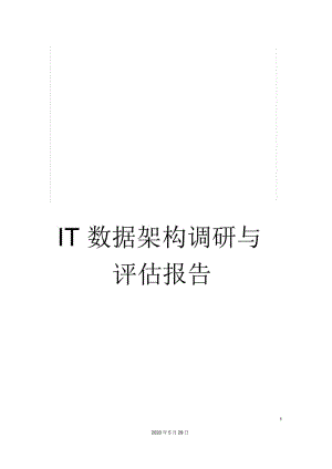 IT数据架构调研与评估报告.docx