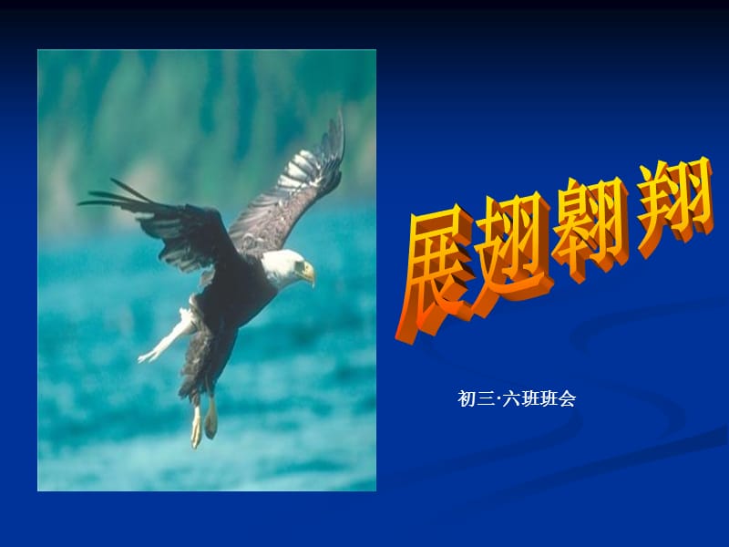 初三·六班班会《展翅翱翔.ppt_第1页