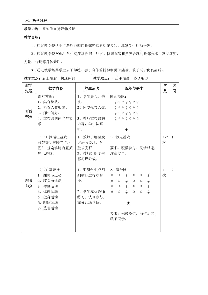 原地侧向持轻物投掷 (2).doc_第2页