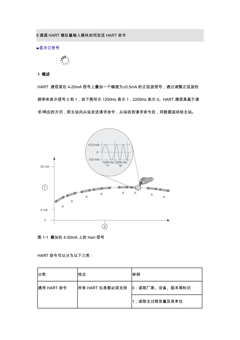 8通道HART模拟量输入模块如何发送HART命令.docx_第1页