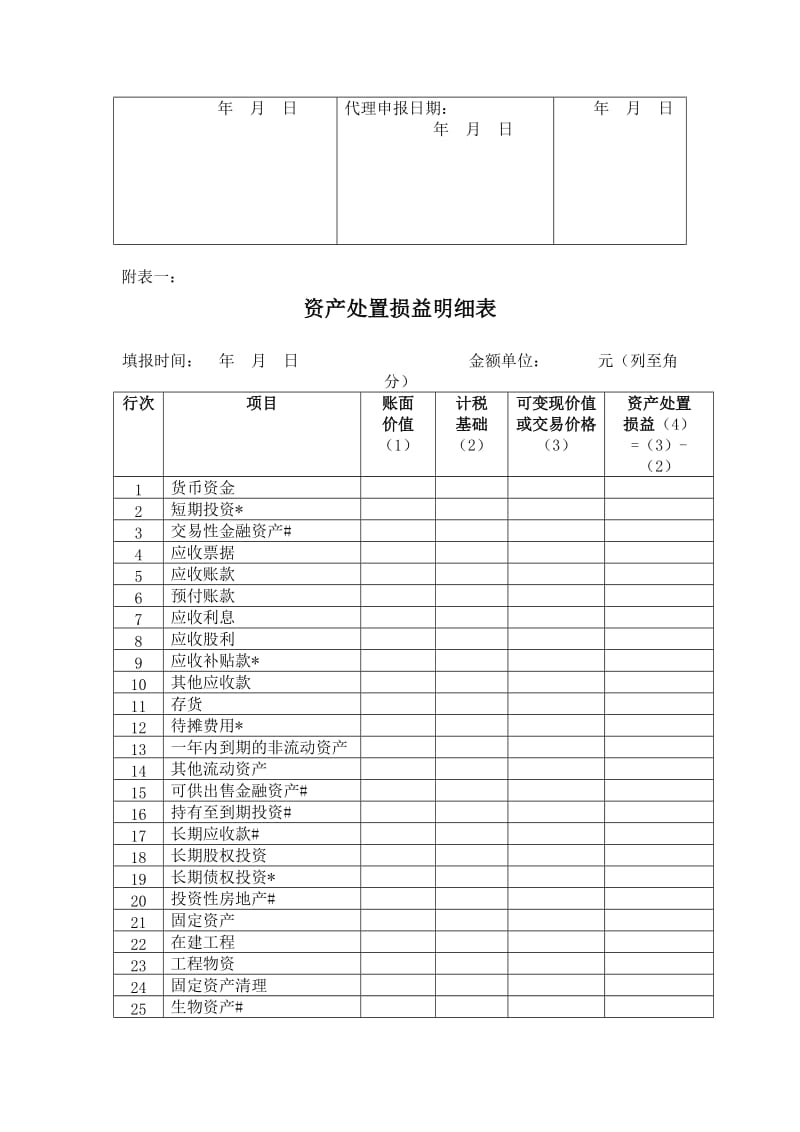 企业清算所得税申报表空表.doc_第2页