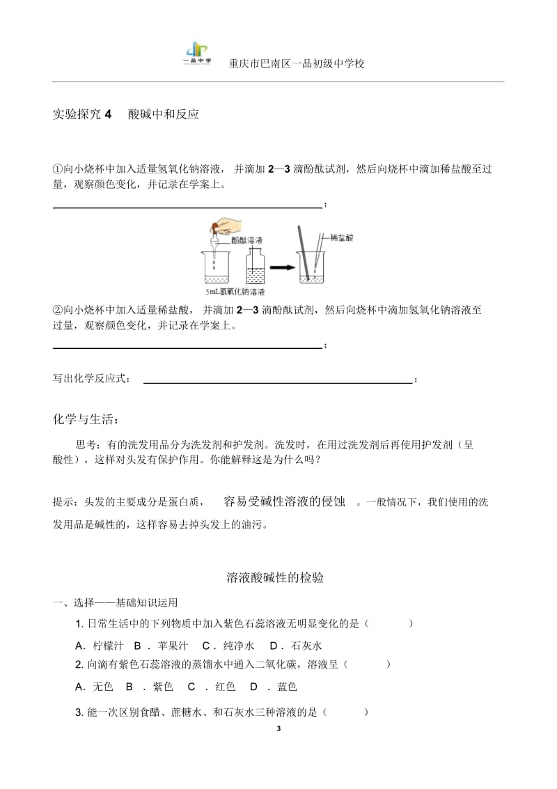 到实验室去：探究酸和碱的化学性质.docx_第3页