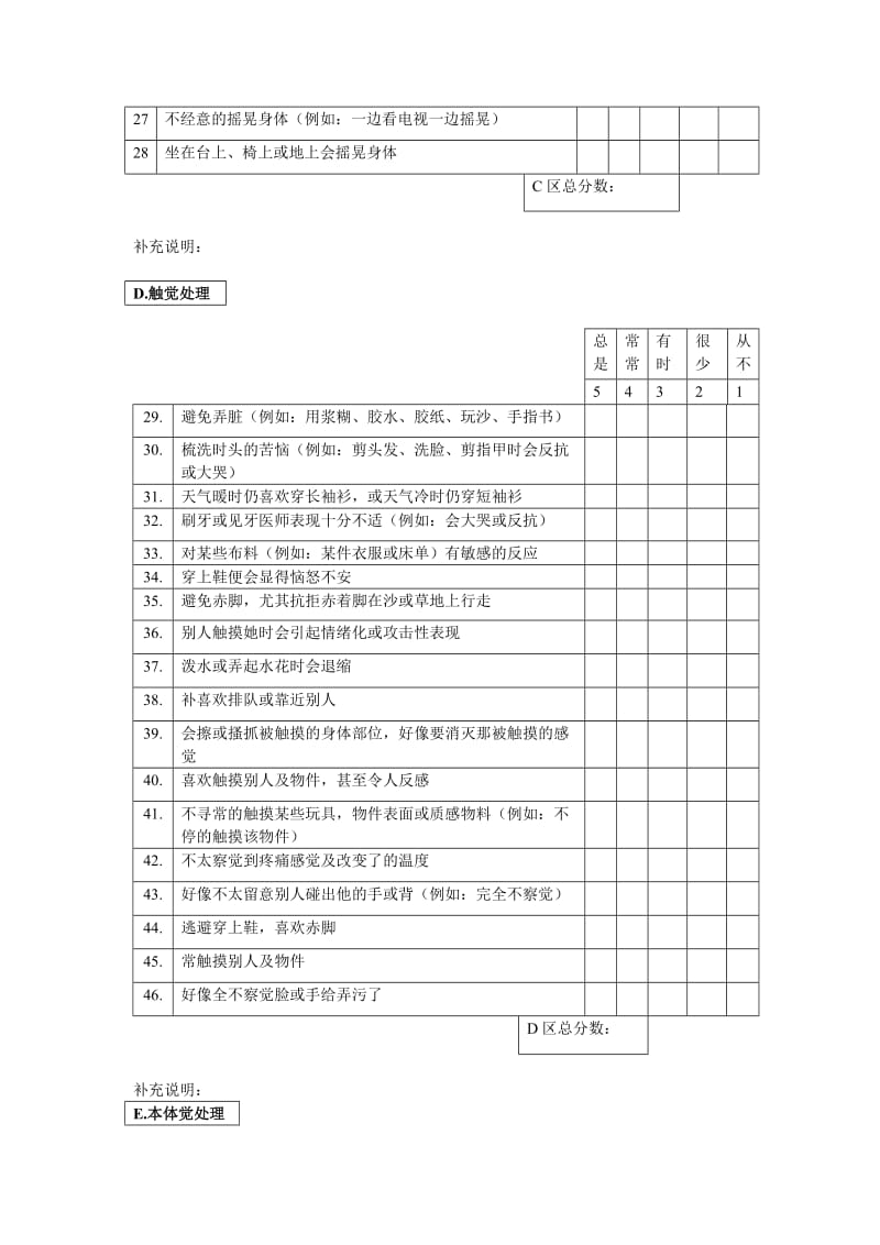 新版感觉统合评定量表(新).doc_第3页