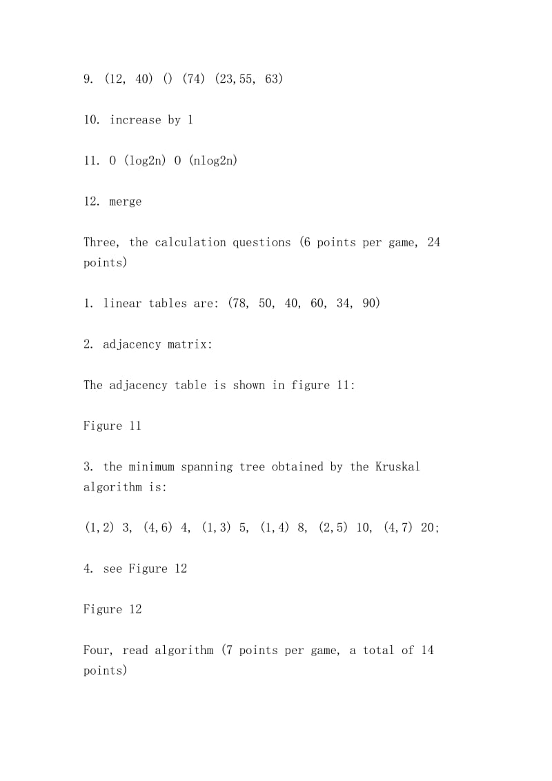 数据结构试卷(一)参考答案3199（Data structure test paper (a) refer to answer 3199）.doc_第2页