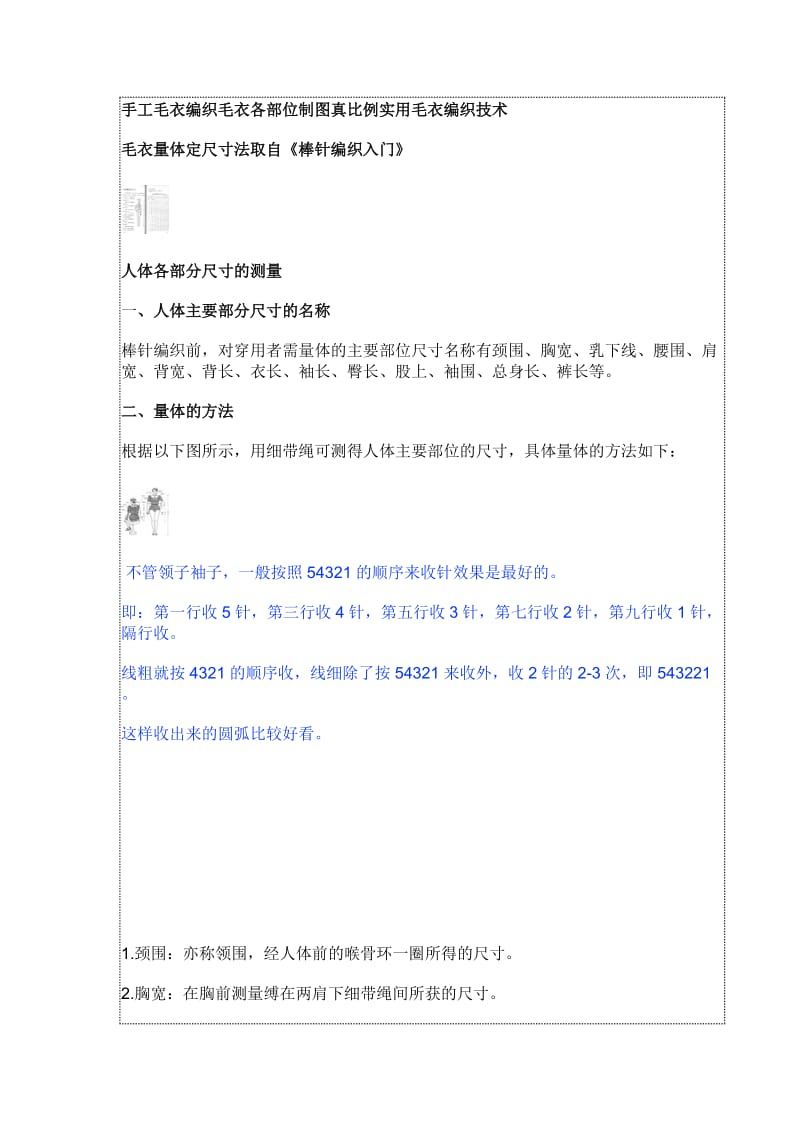 手工毛衣编织毛衣各部位制图真比例实用毛衣编织技术.doc_第1页