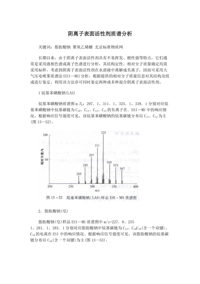 阴离子表面活性剂质谱分析.doc_第1页