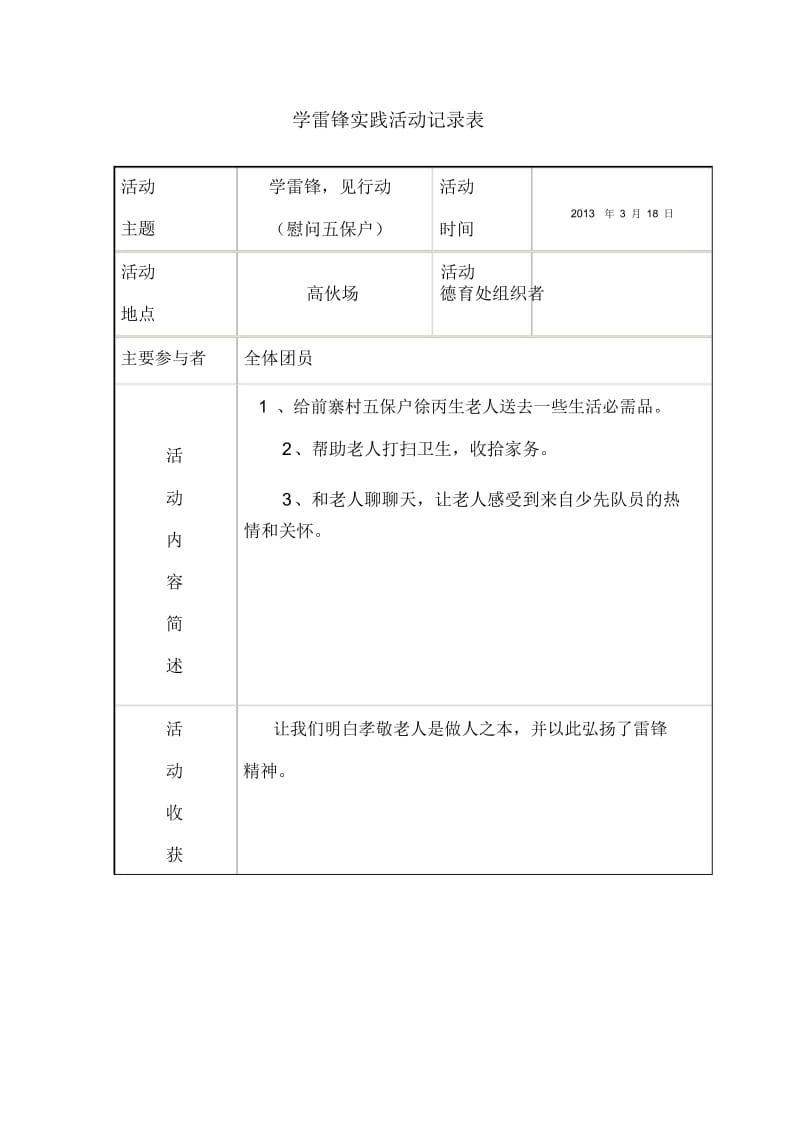 学雷锋实践活动记录表.docx_第2页