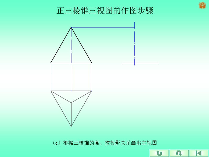 正三棱锥三视图的作图步骤.ppt_第3页