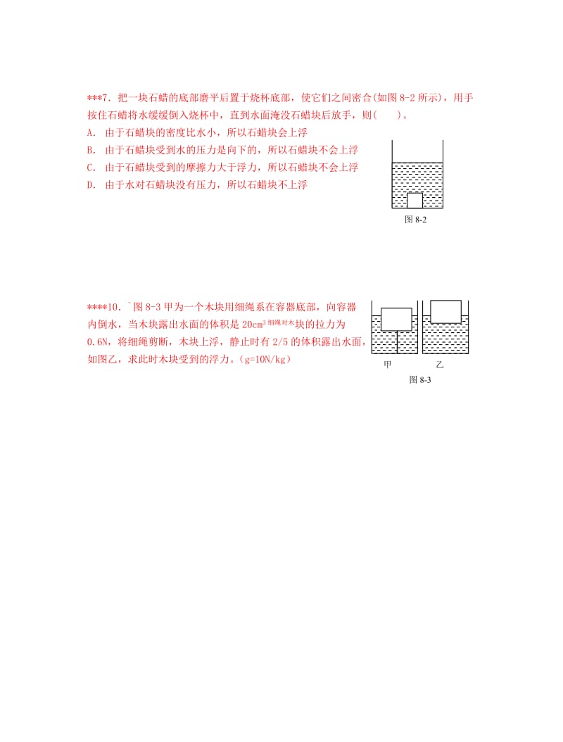 中考物理阶梯训练浮力部分(55题).doc_第2页