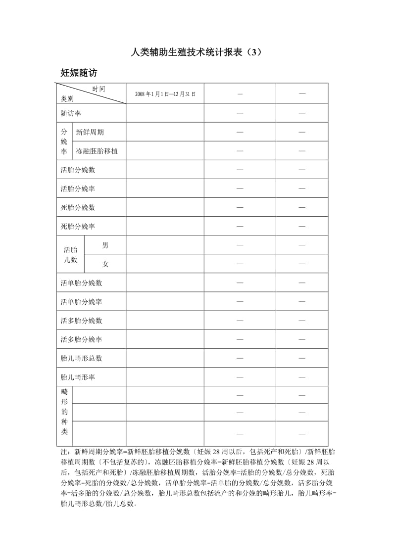 （精选文档）人类辅助生殖技术统计报表.DOC_第3页