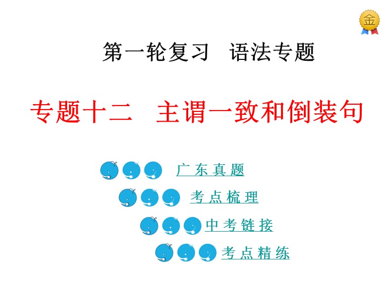 专题七主谓一致和倒装句（共27张PPT）.ppt_第1页