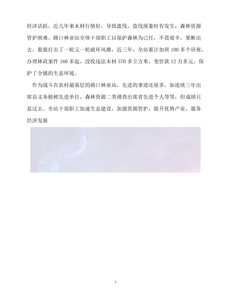 （新版精选）林业局路口林业站先进事迹材料【必备】.doc_第3页