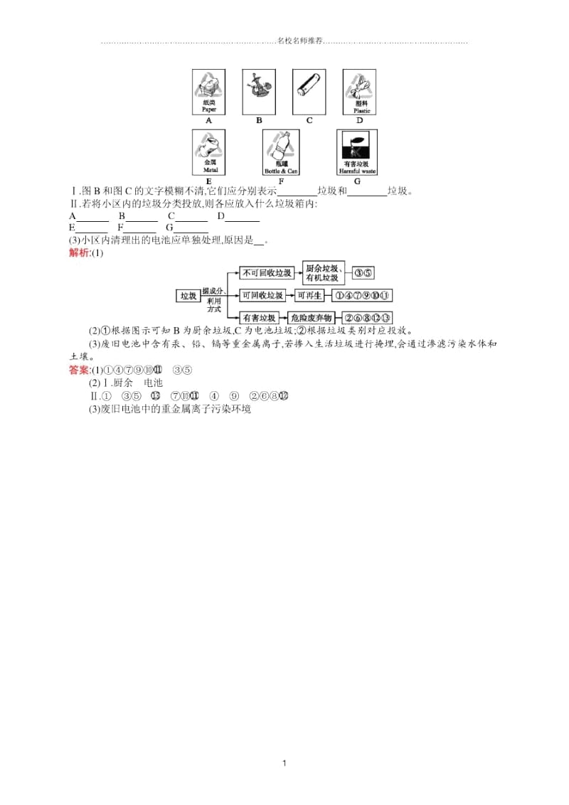 高中化学4.3垃圾资源化课时训练.docx_第3页