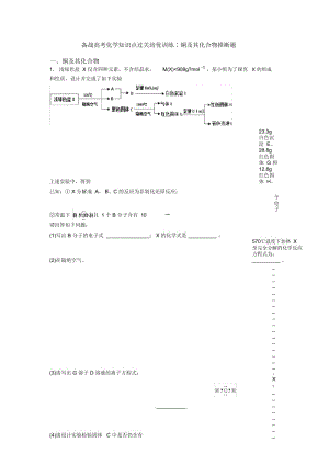 备战高考化学知识点过关培优训练∶铜及其化合物推断题.docx