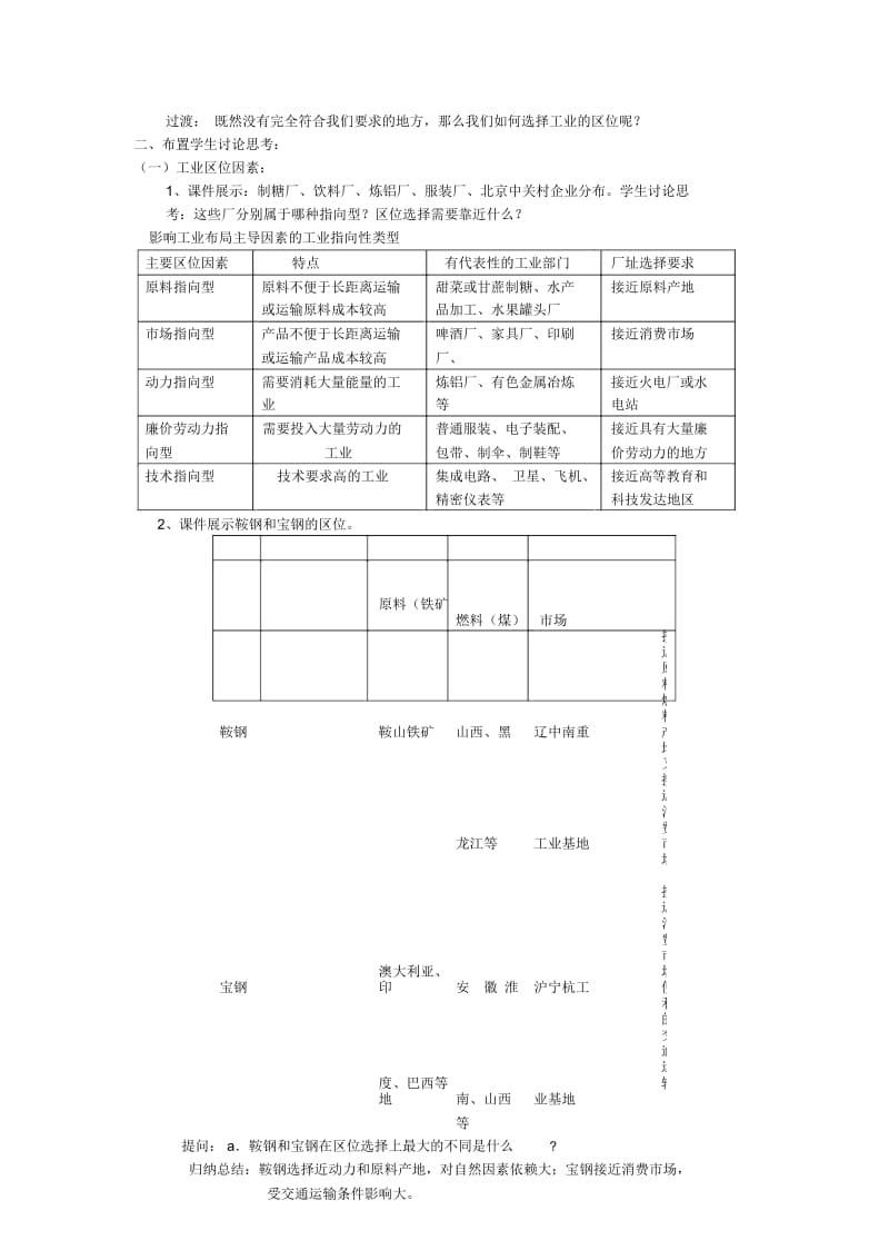 工业课案 工业的区位因素与工业的地域联系.docx_第2页