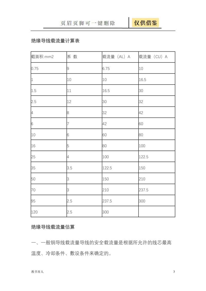 电缆与电线的电流计算公式[科学材料].doc_第3页