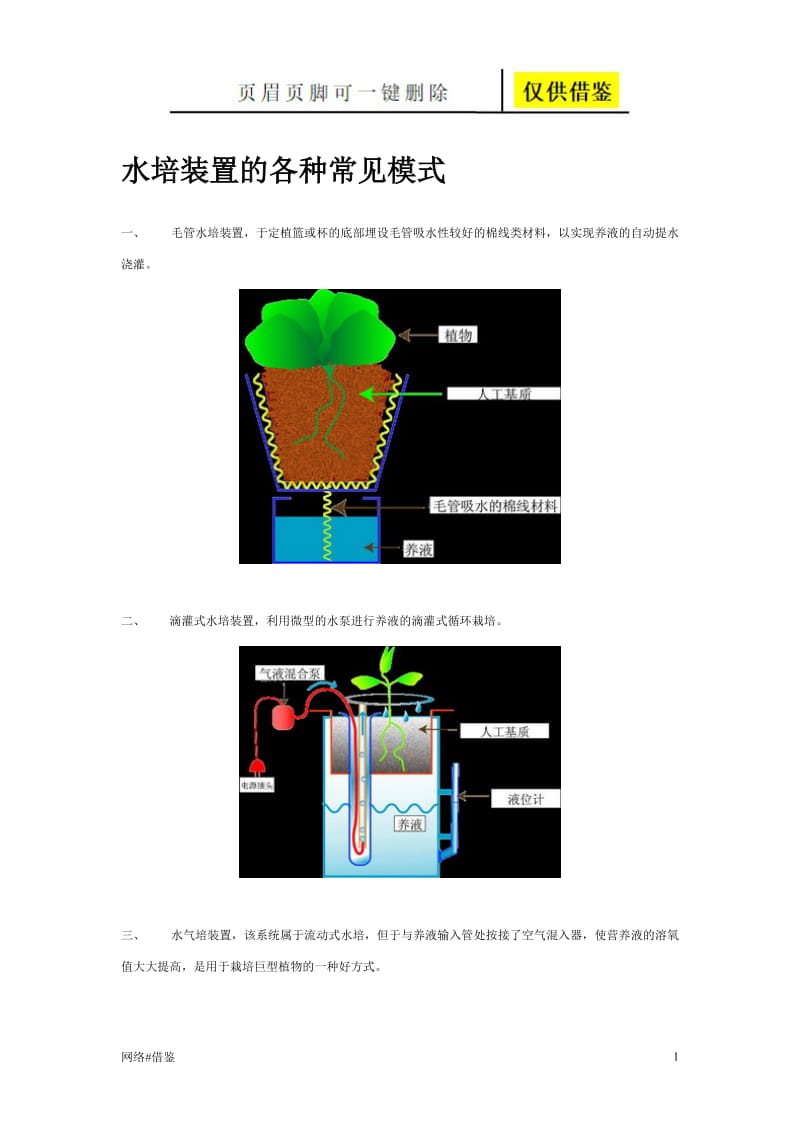 水培装置的各种常见模式[行业一类].doc_第1页