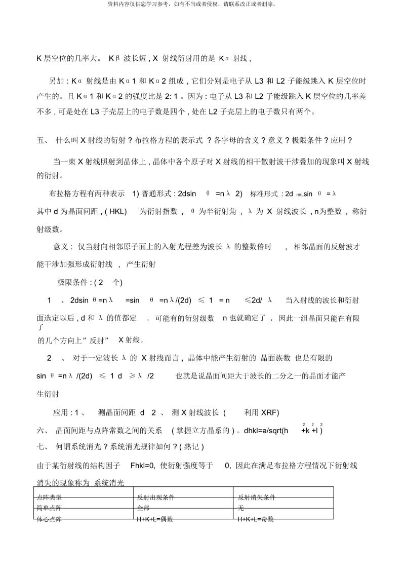 武汉理工大学材料研究与测试方法复习资料.docx_第2页