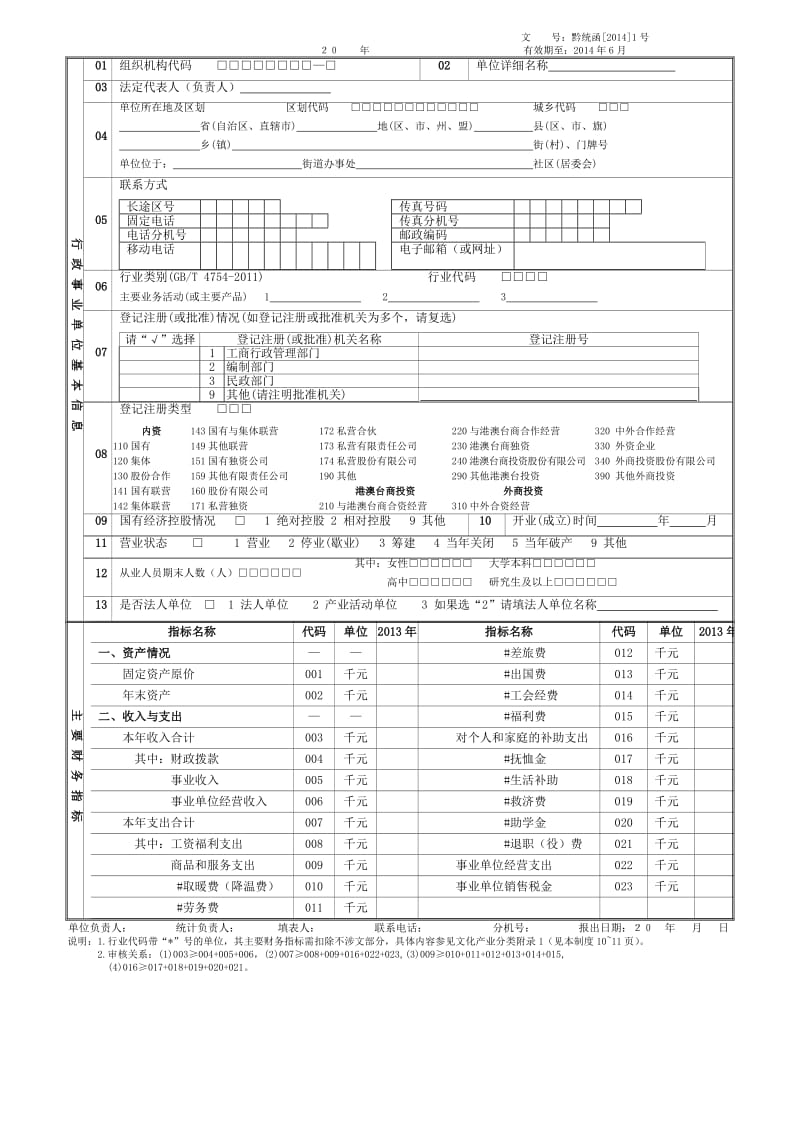 附表1 文化产业基层表-企业表 表号：WH601-1表 制定机关：省文改文产办 文号：黔统函[2014]1号20 年 有效期至： .doc_第2页