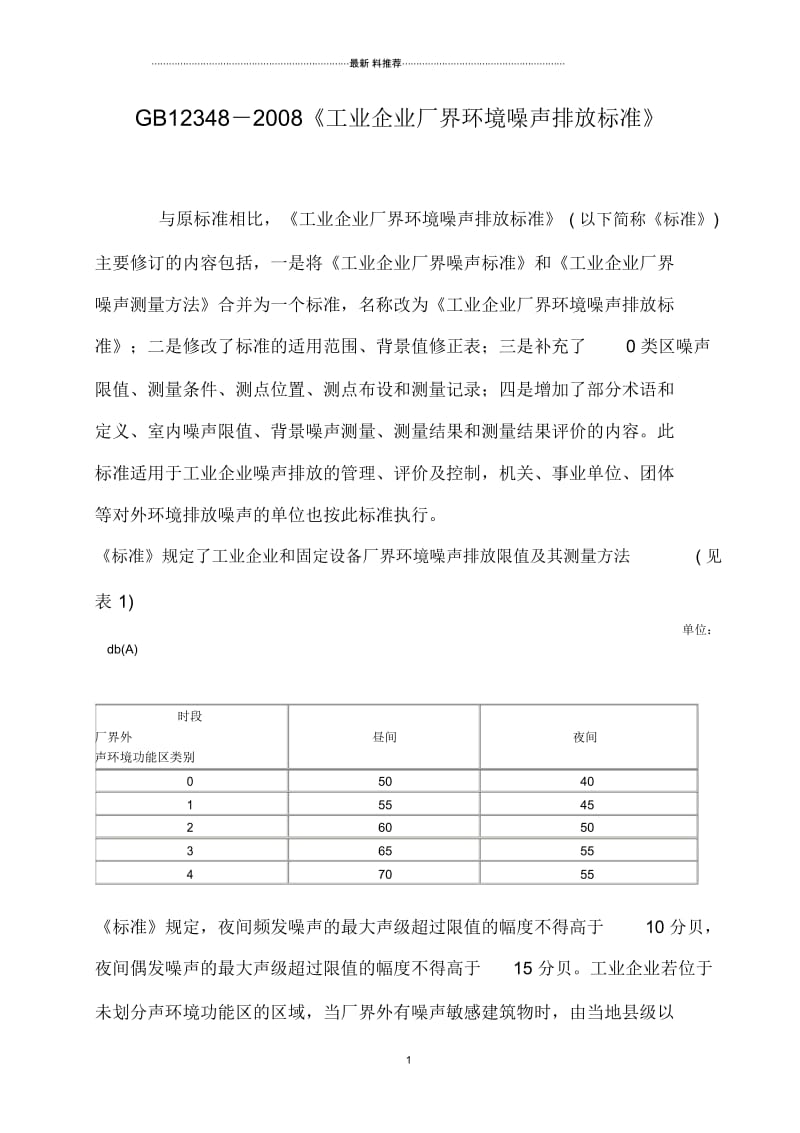 工业企业厂界环境噪声排放标准(GB12348-2008).docx_第1页