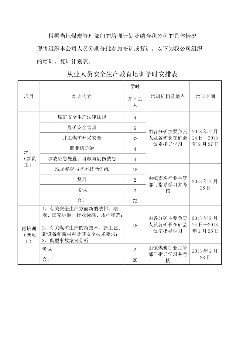 (煤矿)从业人员培训计划.doc_第2页