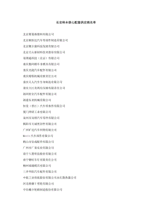长安铃木核心配套供应商名单.doc