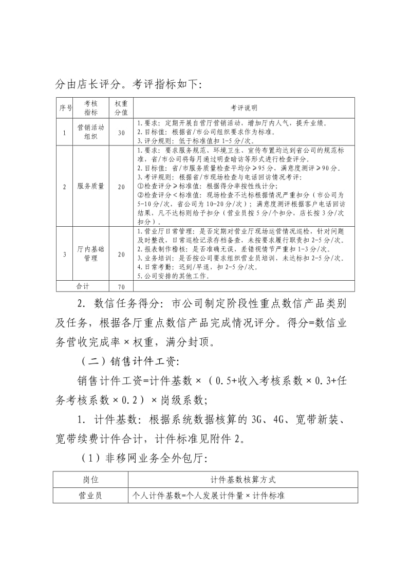 关于下发《自营业厅2015年绩效考核及薪酬管理办法》 .doc_第2页