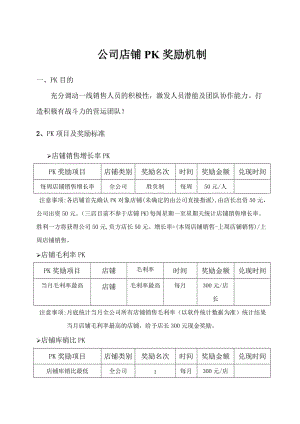 公司店铺PK奖励机制.doc