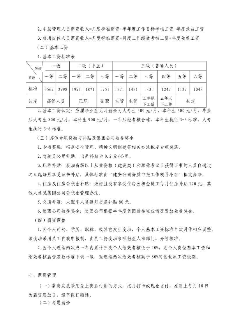 集团公司总部人员绩效薪资分配办法.doc_第3页