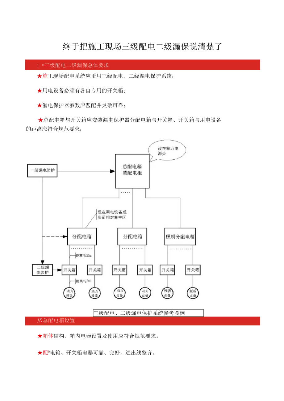 终于把施工现场三级配电二级漏保说清楚了.doc_第1页