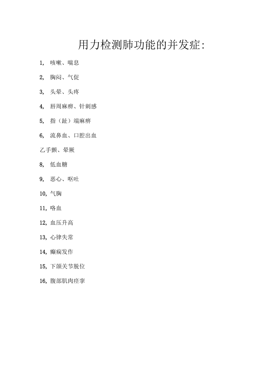 肺功能检测危急症的应急预案.doc_第1页