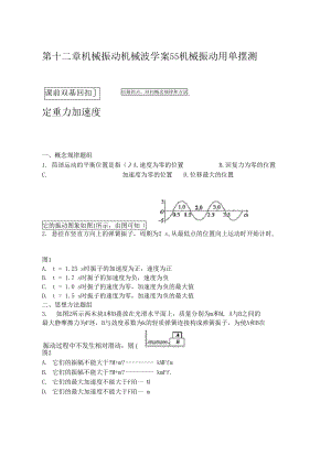 第十二章学案55机械振动用单摆测定重力加速度.doc