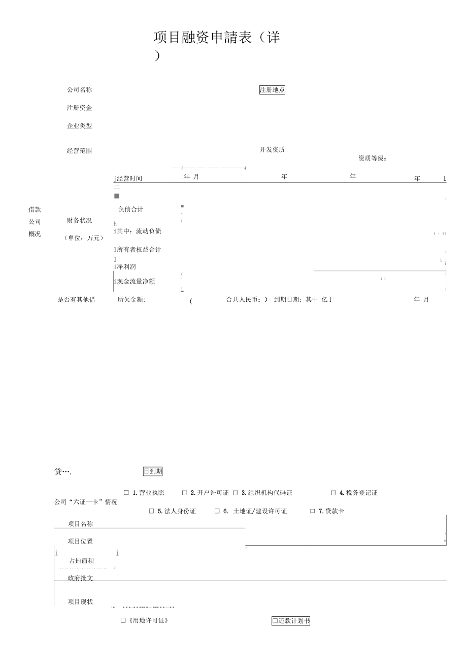 融资申请表(范本).doc_第1页