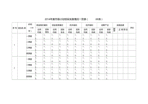 2014年级计划项目实施情况一览表XX类.doc