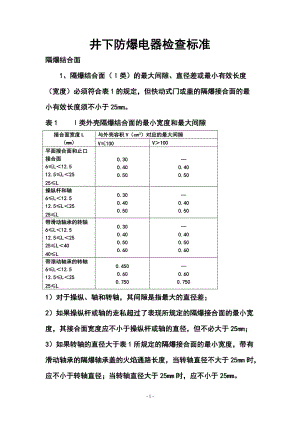 煤矿文档-防爆电器检查标准.doc