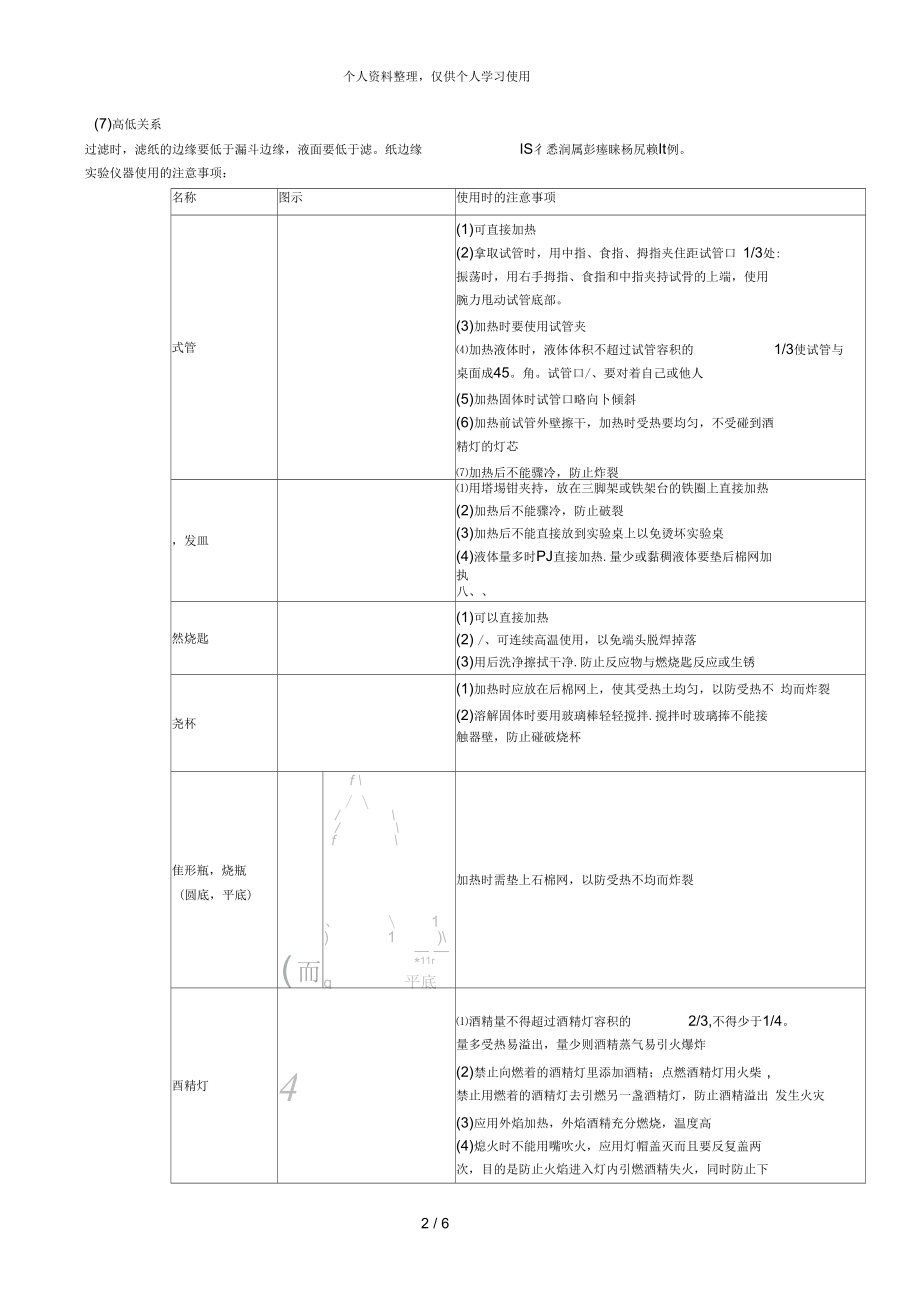 考点名称化学实验操作的注意事项.docx_第2页