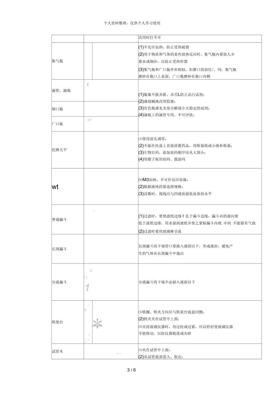 考点名称化学实验操作的注意事项.docx_第3页