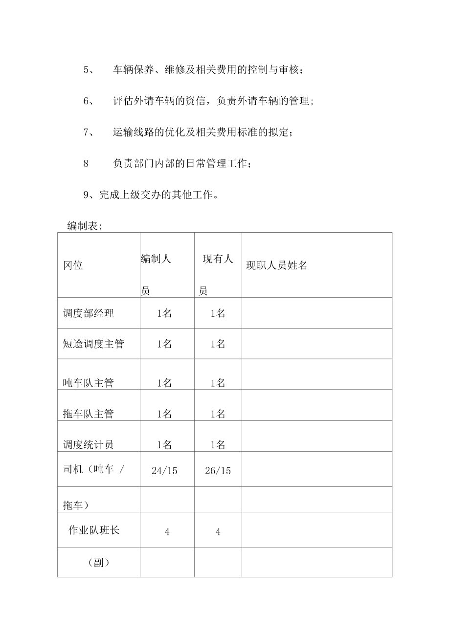 运输工贸发展公司调度部职责.doc_第2页