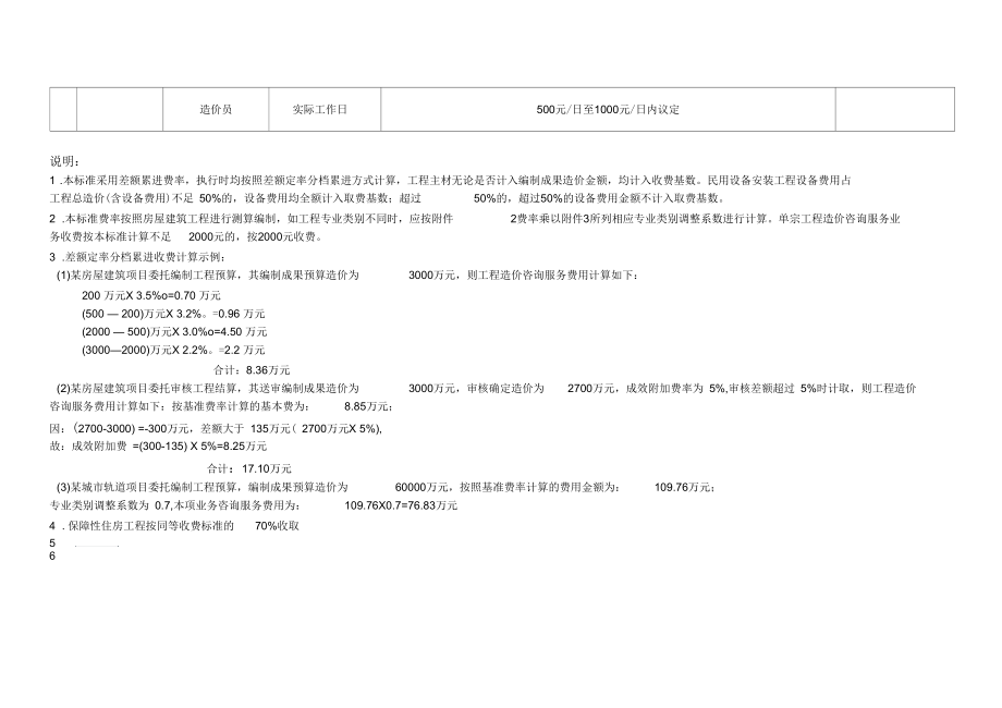 云南省建设工程造价咨询服务收费基准费率表.docx_第3页