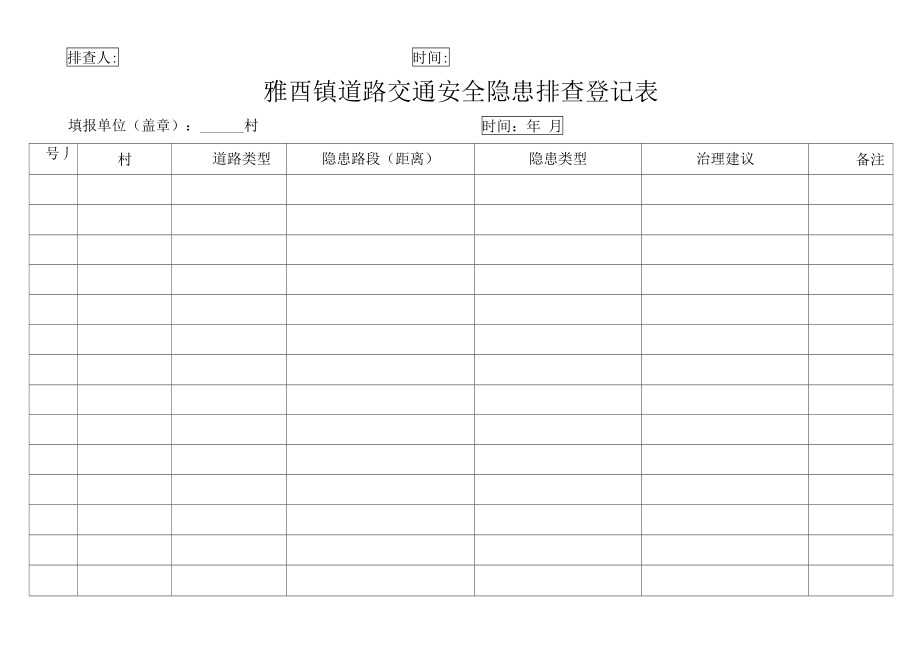 道路交通安全隐患排查登记表.doc_第3页