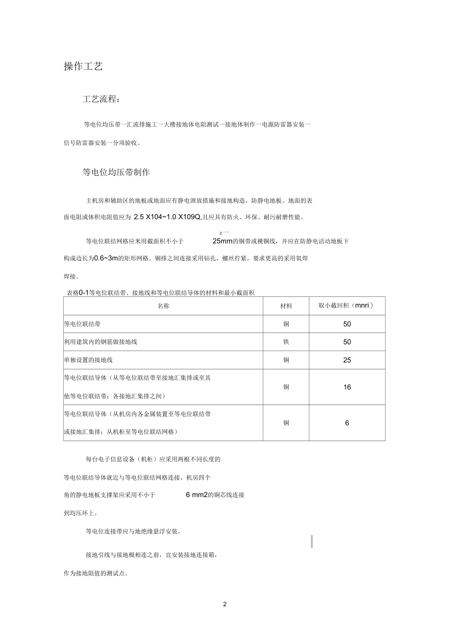 机房防雷接地施工工艺.docx_第2页