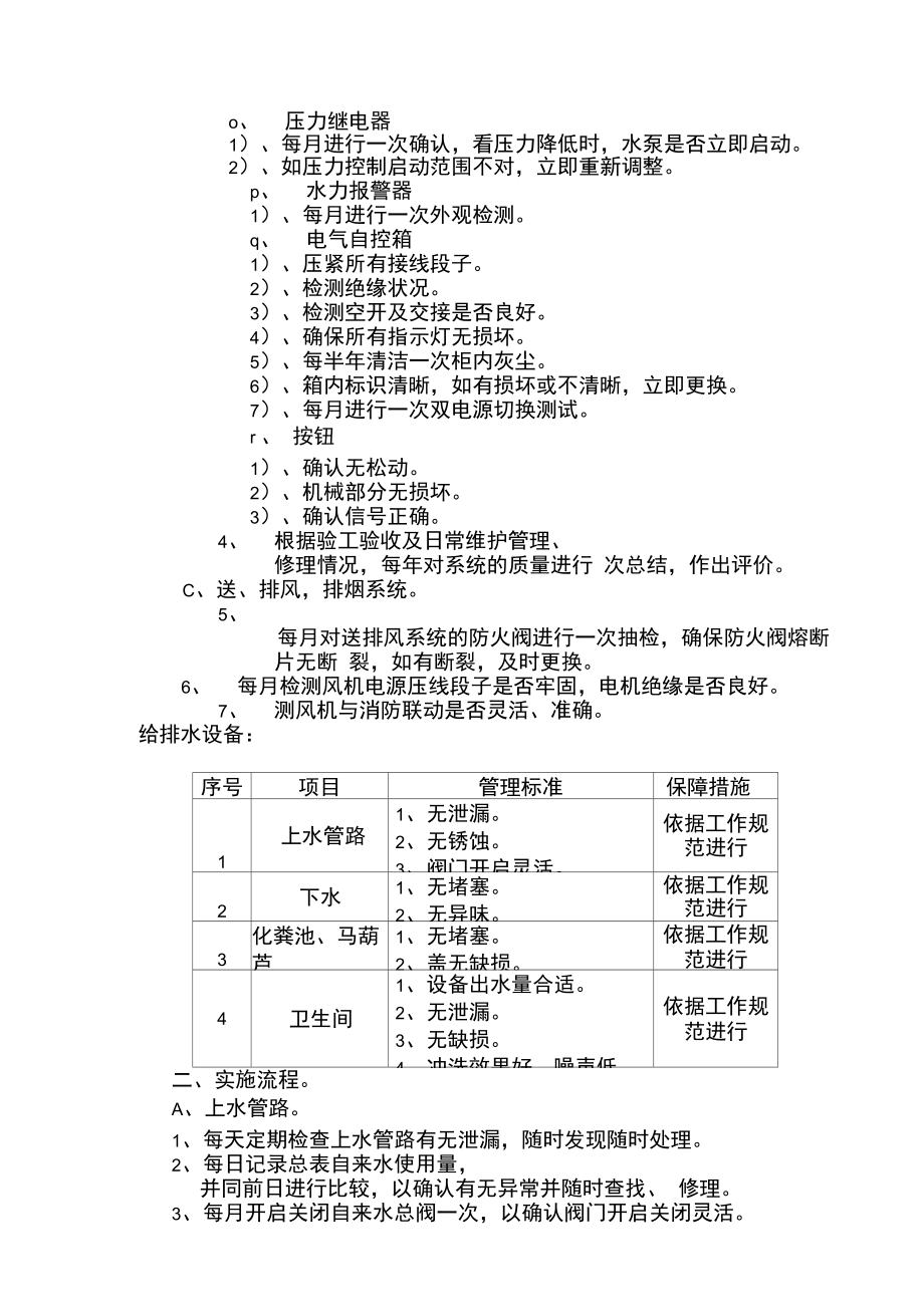 物业服务中心工程设备运行维修工作方案.doc_第3页