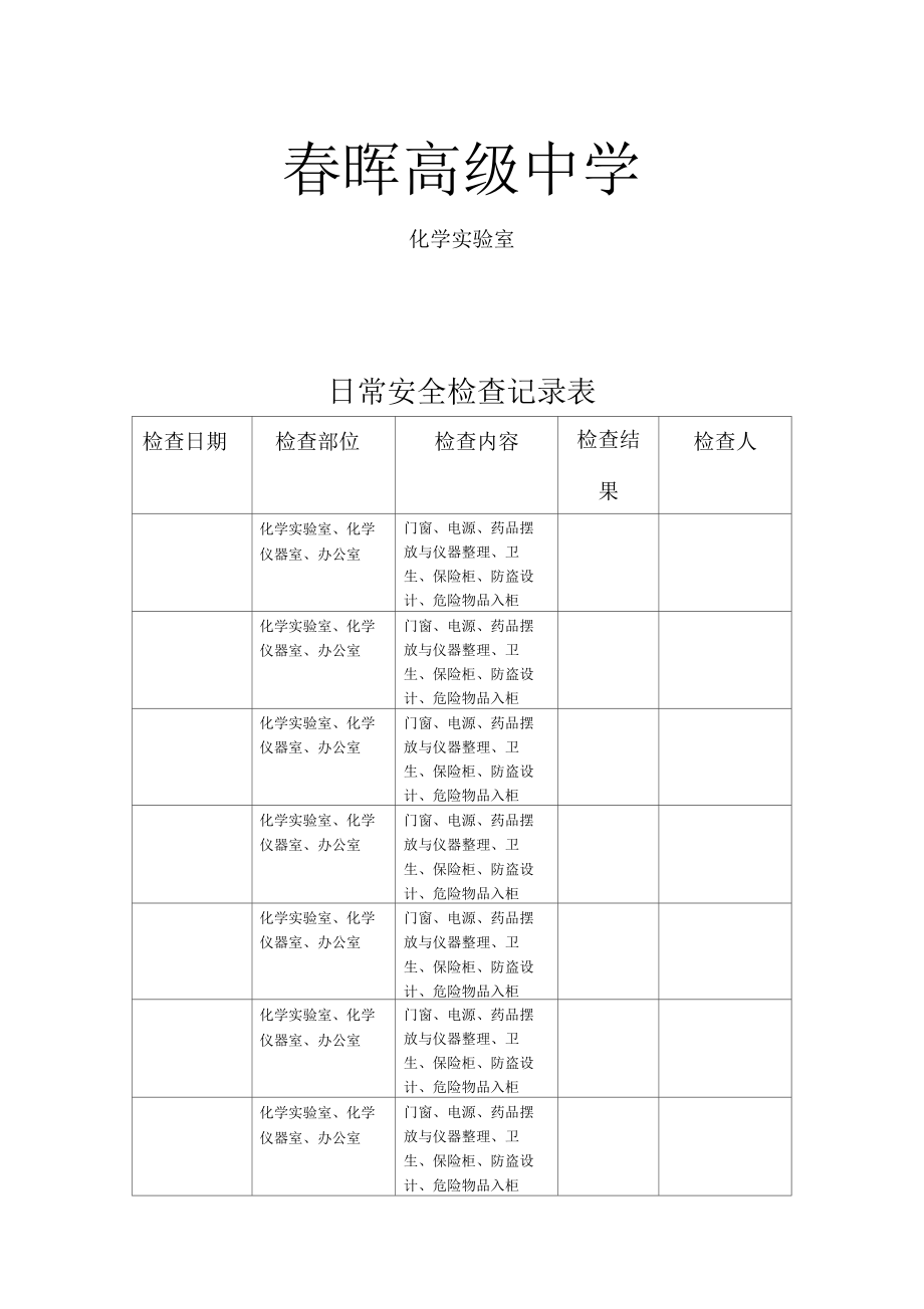 实验室日常检查记录表.docx_第2页