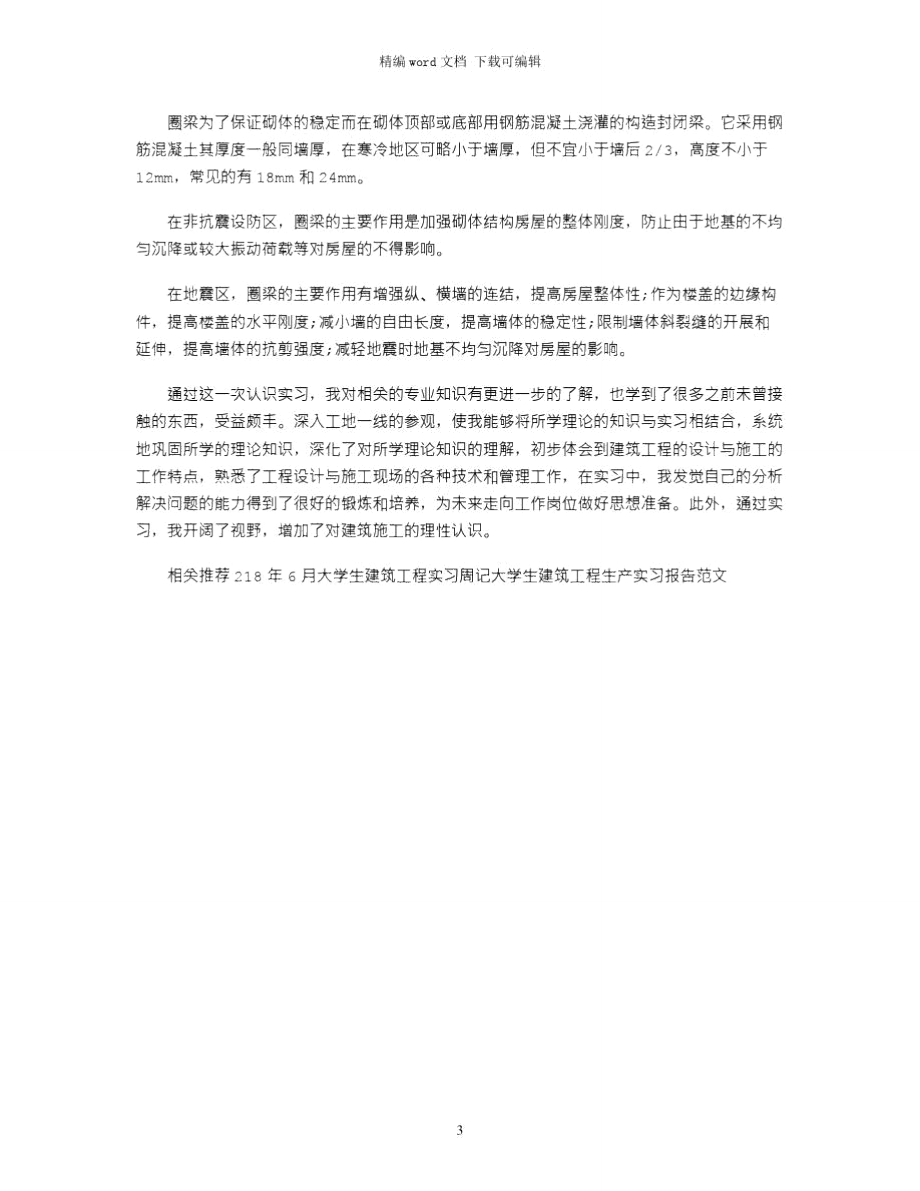 2021年7月大学生建筑工程实习报告范文.doc_第3页