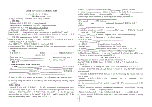 九年级上Unit1Howdoyoustudyforatest导学案参考word.doc